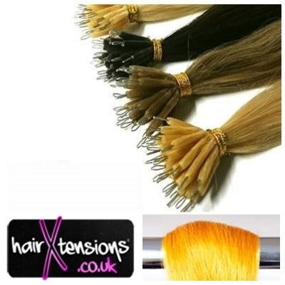 #144 Gold 18&quot; 0.5g Nano Tip Hair Extensions