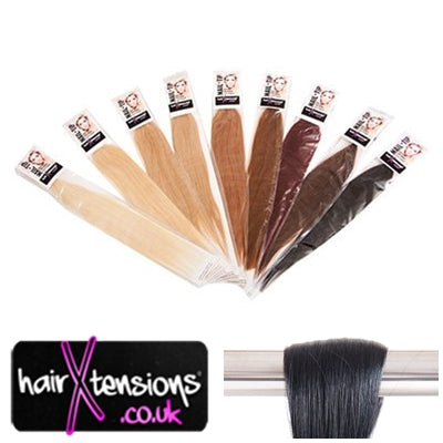 #1 Jet Black - 25 Strands Nail-Tip 14" Remy Hair Extensions