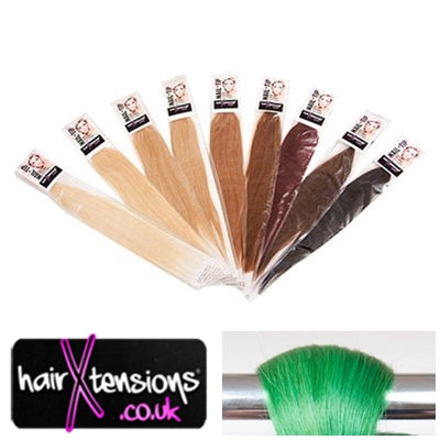 Bright Green 25 Strands Nail Tip 18 Remy Hair Extensions HairXtensions