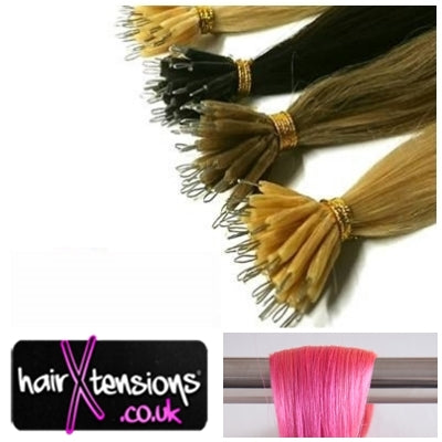 Pink 18&quot; 0.5g Nano Tip Hair Extensions
