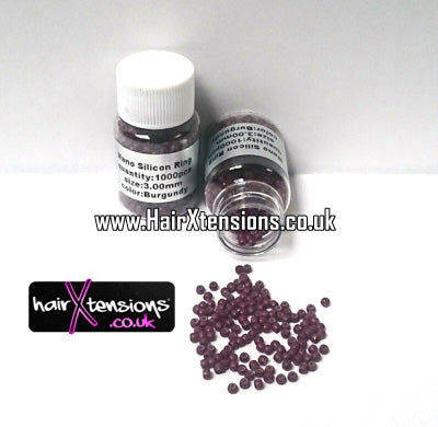 3mm Silicone-Lined Nano Beads (Burgundy)