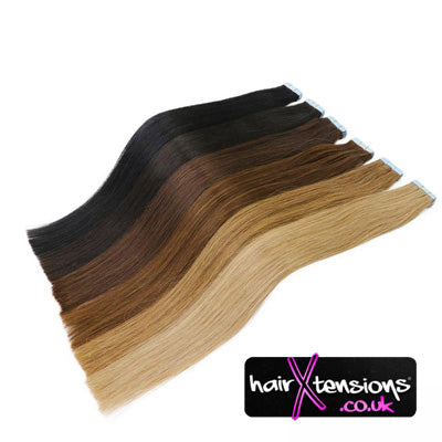#8 Medium Brown 20 Inch 100% Human Remy Tape Extensions