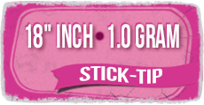 18" 1 gram inch stick tip hair extensions
