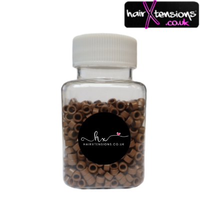1000 Light-Brown Micro-Rings 4.5mm (Non-Silicone)