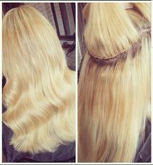 blond hair extensions
