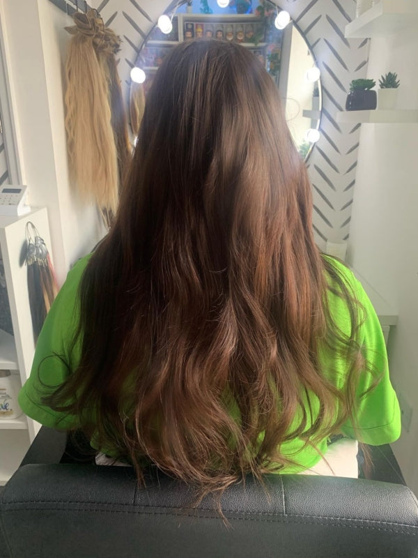 wavy brown hair extensions