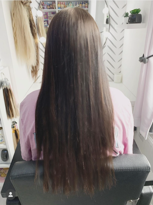 silky straight dark brown hair extensions