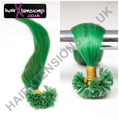 green hair extensions