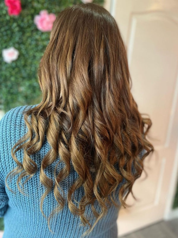 brown coloured hair extensions