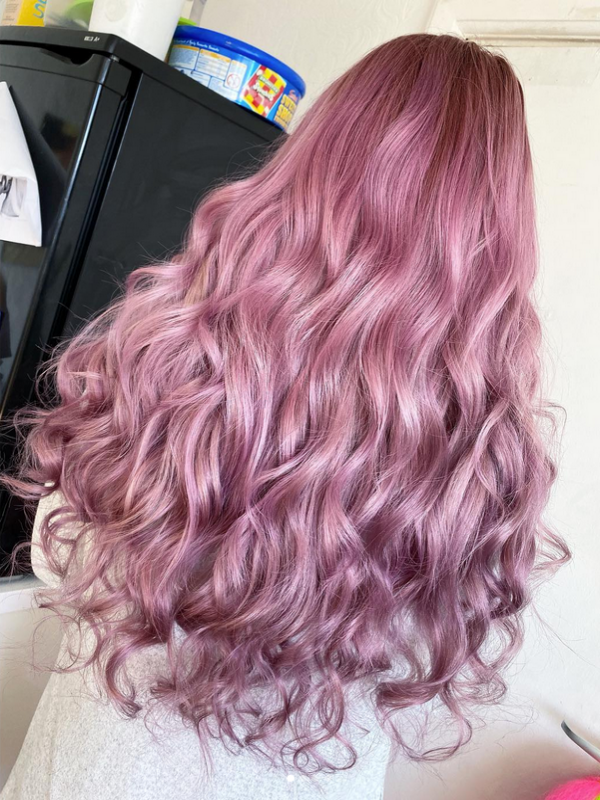 lilac coloured hair extensions