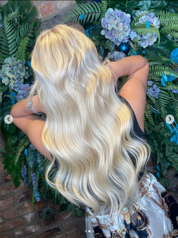 platinum blonde micro loop hair extensions