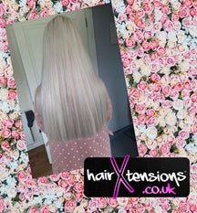 icey white hair extensions