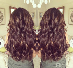 brown coloured hair extensions