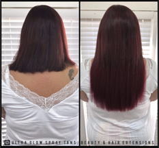 red wine hair extensions