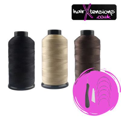Hair Thread Accessory HairX Pro Hair Weaving Thread & Needle Set - HairXtensions.co.uk