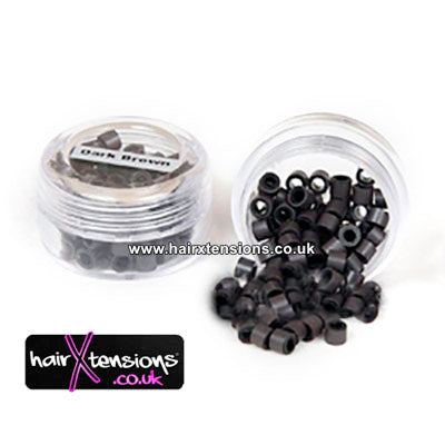 4mm Dark Brown Silicone Lined Micro Rings - Approx 100pcs