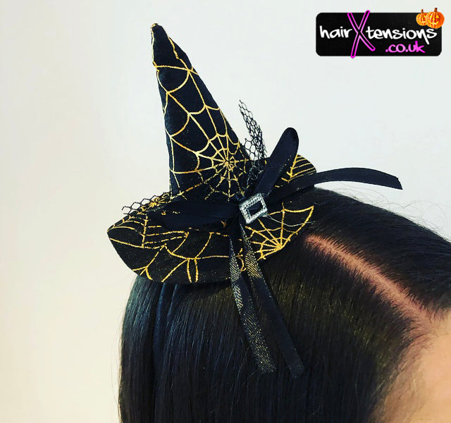 Black-Gold Halloween Hairband Witches Hat