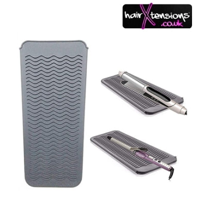 Silicone heat resistant mat for hair straighteners top
