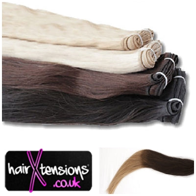 Ombre #2-#18 - 18&quot; Remy Weft Hair Extensions