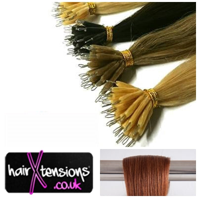 #33 True Copper 14&quot; 0.5g Nano Tip Hair Extensions